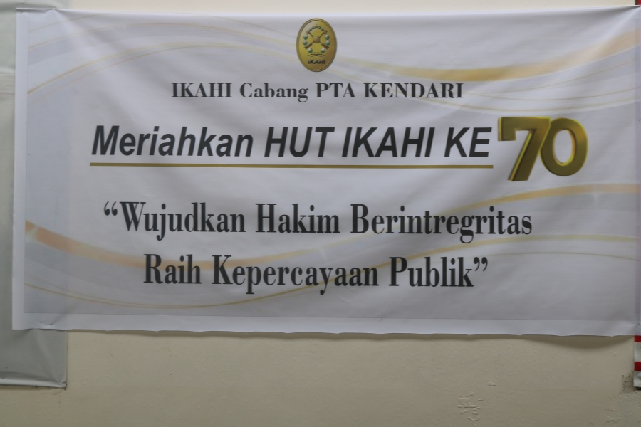 Acara Pembukaan HUT IKAHI Yang Ke - 70 Pada Pengadilan Tinggi Agama Kendari