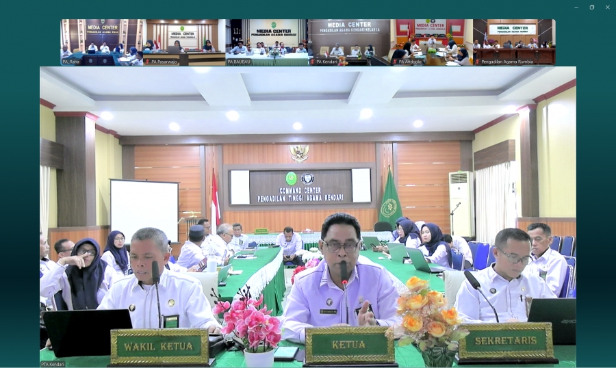 PTA Kendari Menyelenggarakan Pembinaan dan Pengawasan Virtual: Penguatan Kinerja dan Sinkronisasi Program Prioritas Badilag