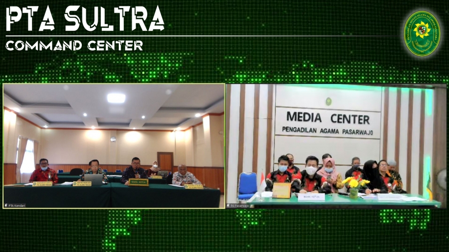 PTA SULTRA melakukan Binwasda secara virtual dengan PA Pasarwajo (24/09/2021)