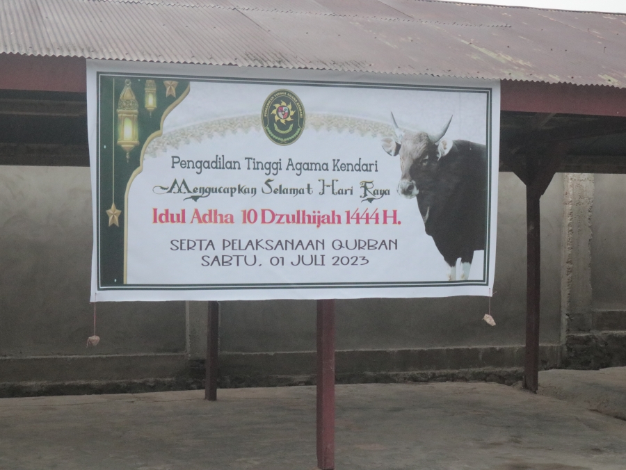 KEGIATAN PENYEMBELIHAN HEWAN QURBAN MEMPERINGATI HARI RAYA &#039;IEDUL ADHA 1444 H DI PENGADILAN TINGGI AGAMA KENDARI