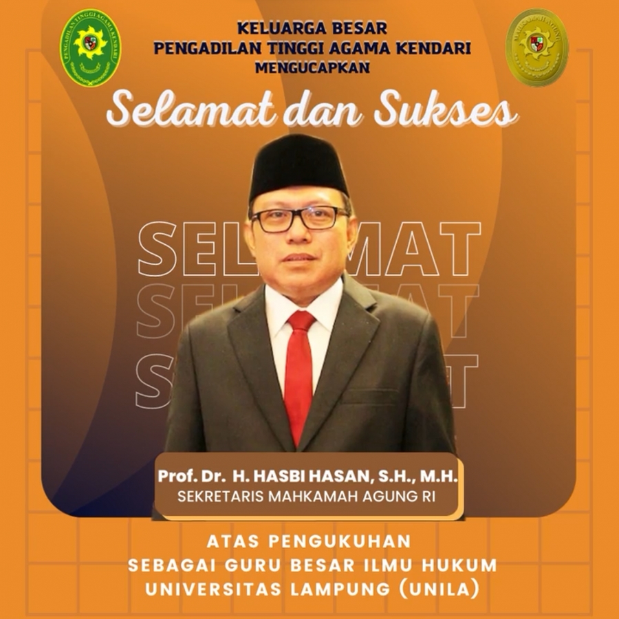 Selamat &amp; Sukses Prof. Dr. Hasbi Hasan, S.H., M.H. Sebagai Guru Besar UNILA