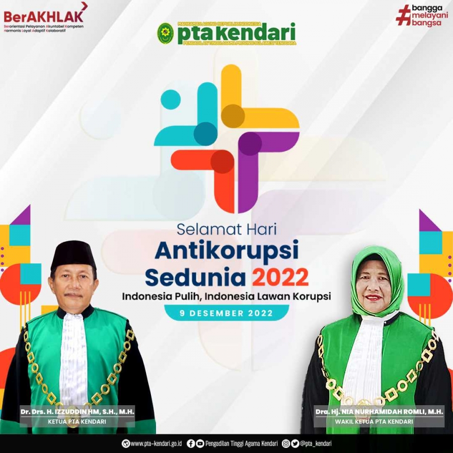 Selamat Hari Anti Korupsi Sedunia 2022 (9/12/2022)