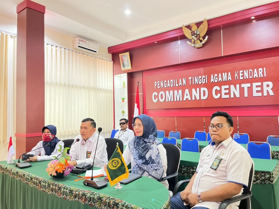 Pta. Kendari Melakukan Pendampingan Pengadilan Agama Kendari Dan Pengadilan Agama Lasusua Menuju Zona Integritas Wilayah Bebas Korupsi (Wbk) Secara Virtual