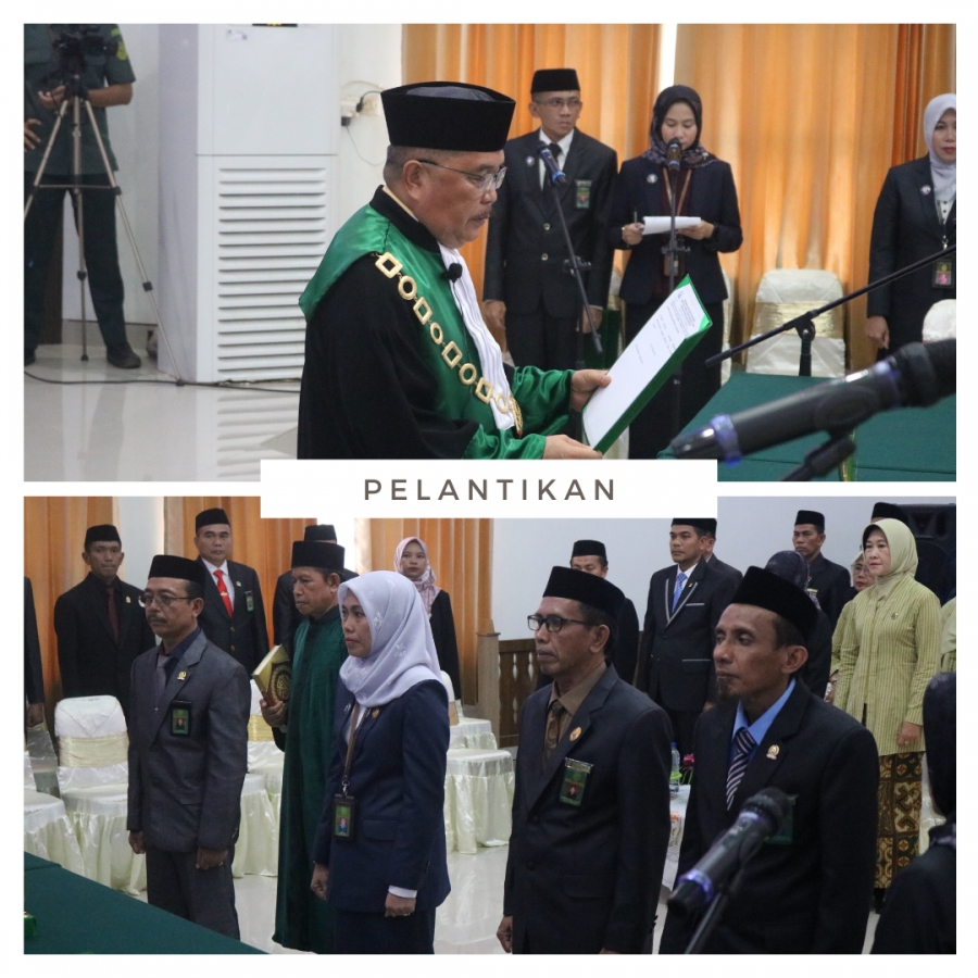 PELANTIKAN DAN PENGAMBILAN SUMPAH JABATAN PTA DAN PA SEWILAYAH PTA. KENDARI