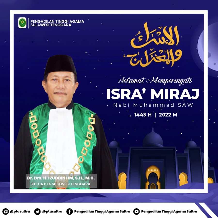 Selamat Selamat Memperingati Isra&#039; Miraj 1443 H