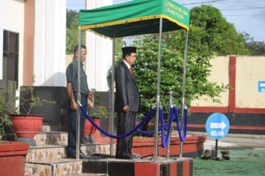 Ketua PTA Sulawesi Tenggara selaku Pembina Upacara Peringatan Hari Lahir Pancasila Tahun 2019