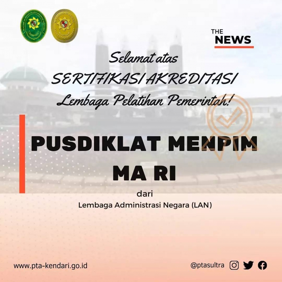 Selamat &amp; Sukses Pusdiklat Menpim MA RI