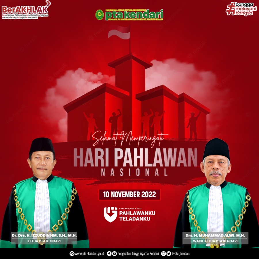 Selamat Hari Pahlawan Nasional Tahun 2022