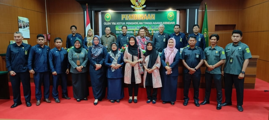 Pembinaan Ketua Pengadilan Tinggi Agama Dr. H. Mame Sadafal, M.H. di Pengadilan Agama Lasusua