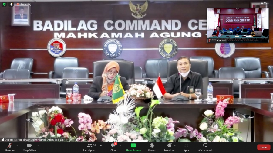PTA KENDARI MENGIKUTI WEBINAR SOSIALISASI DAN VALIDASI RK BANDING