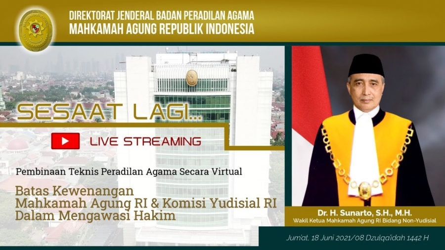 Pembinaan Teknis Peradilan Agama Secara Virtual