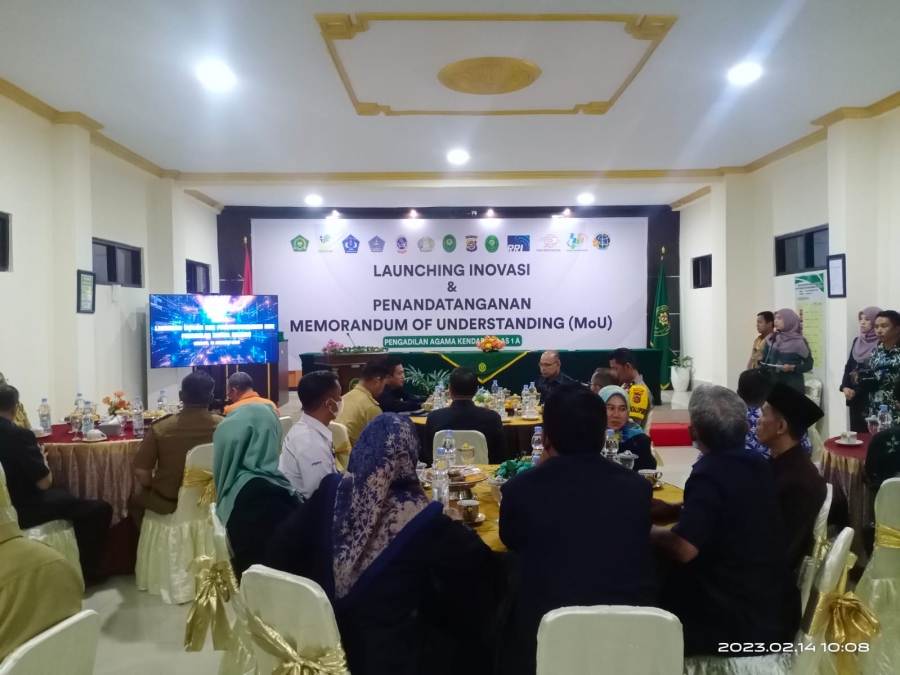 Gambar 1. Launching Inovasi dan Penandatanganan MoU di Pengadilan Agama Kendari